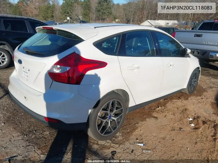 1FAHP3N20CL118083 2012 Ford Focus Titanium
