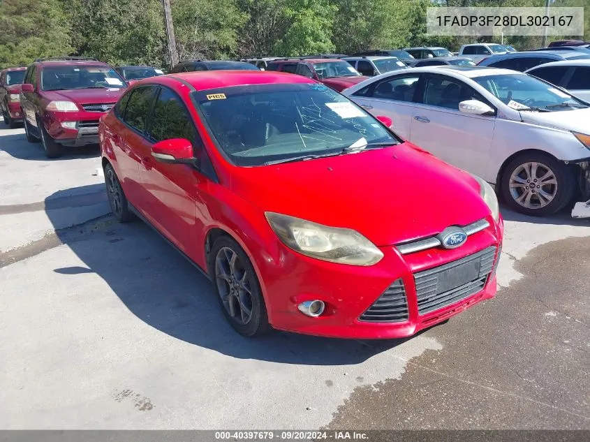 2013 Ford Focus Se VIN: 1FADP3F28DL302167 Lot: 40397679