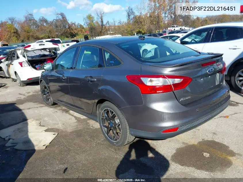 1FADP3F22DL216451 2013 Ford Focus Se