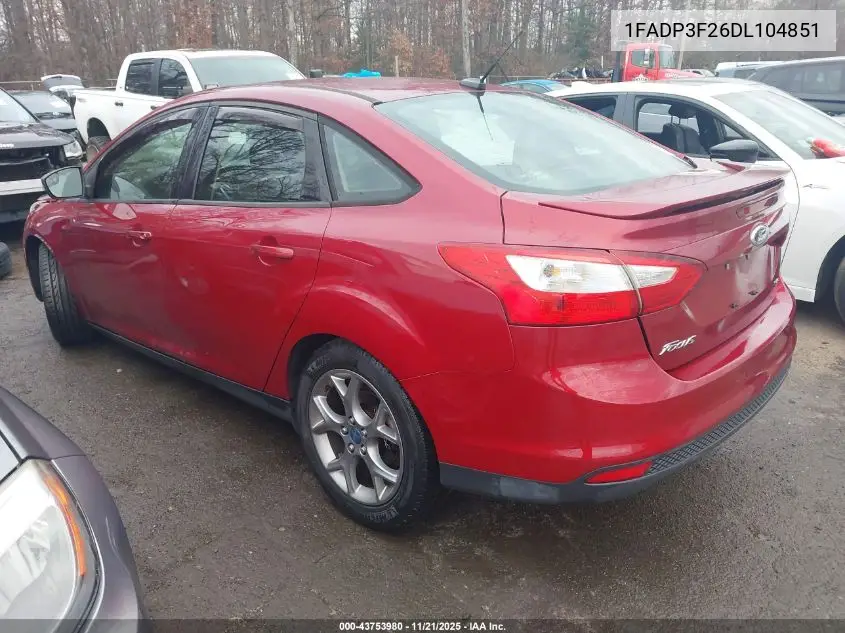 1FADP3F26DL104851 2013 Ford Focus Se