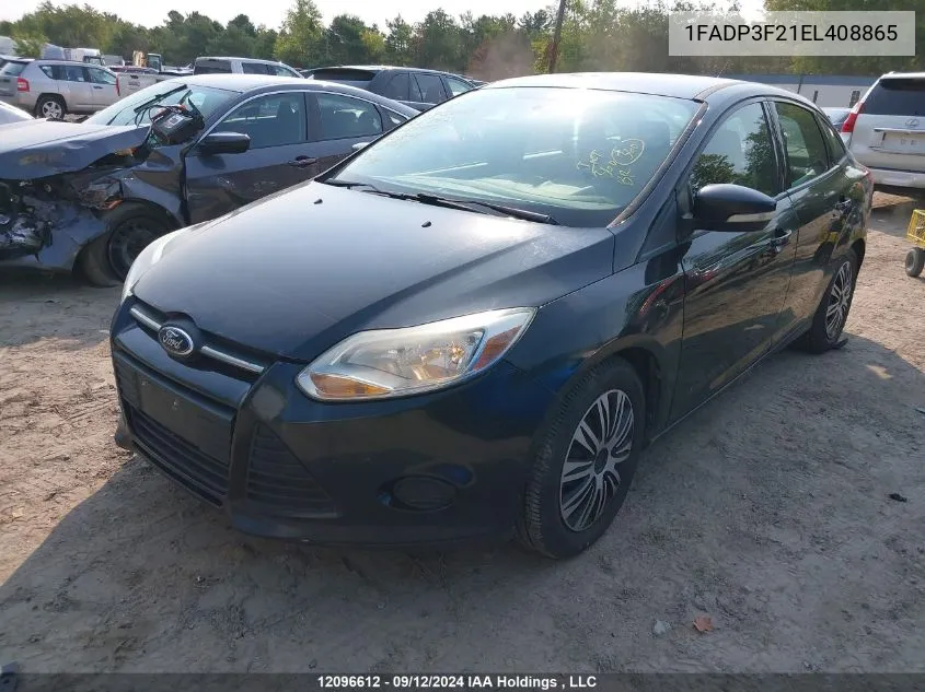 2014 Ford Focus Se VIN: 1FADP3F21EL408865 Lot: 12096612