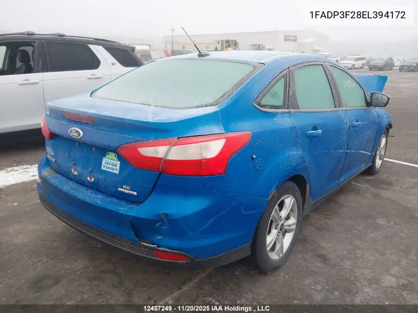 1FADP3F28EL394172 2014 Ford Focus Se