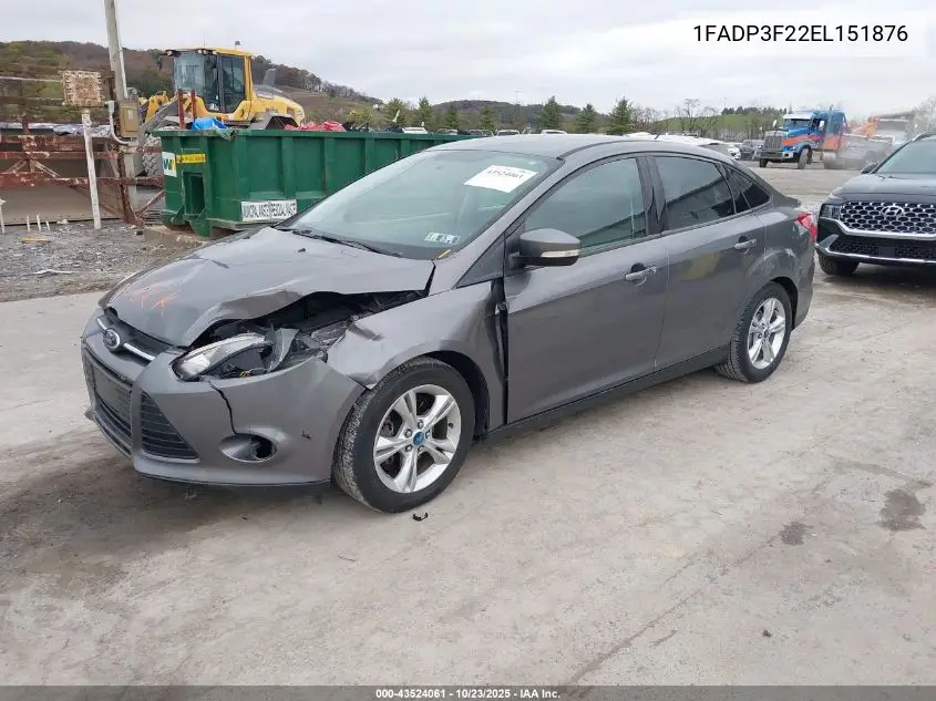 1FADP3F22EL151876 2014 Ford Focus Se