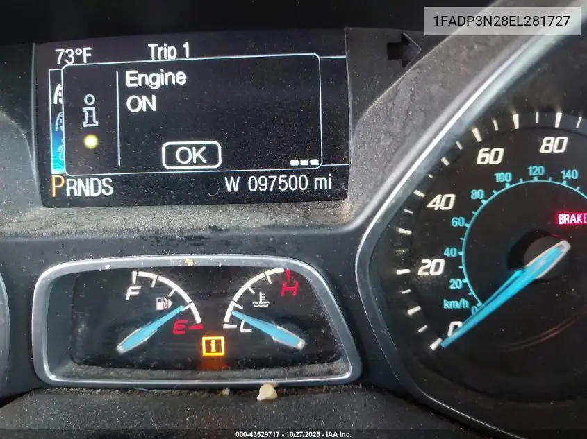 1FADP3N28EL281727 2014 Ford Focus Titanium