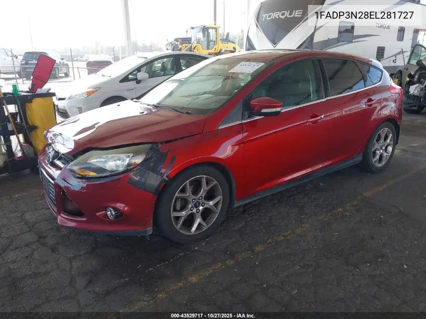1FADP3N28EL281727 2014 Ford Focus Titanium