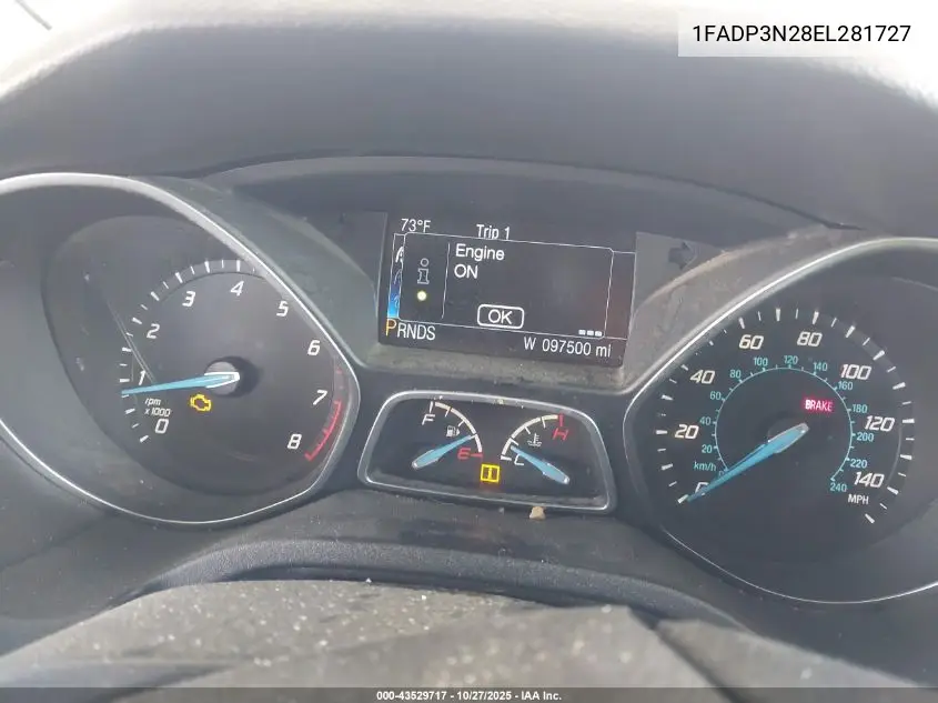 1FADP3N28EL281727 2014 Ford Focus Titanium