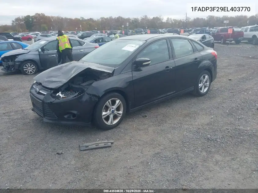 1FADP3F29EL403770 2014 Ford Focus Se