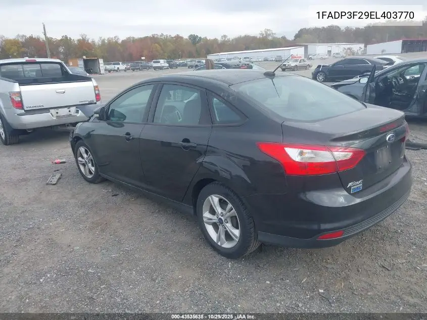 1FADP3F29EL403770 2014 Ford Focus Se