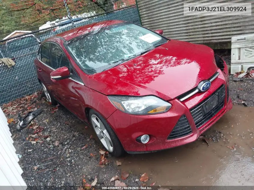 1FADP3J21EL309924 2014 Ford Focus Titanium