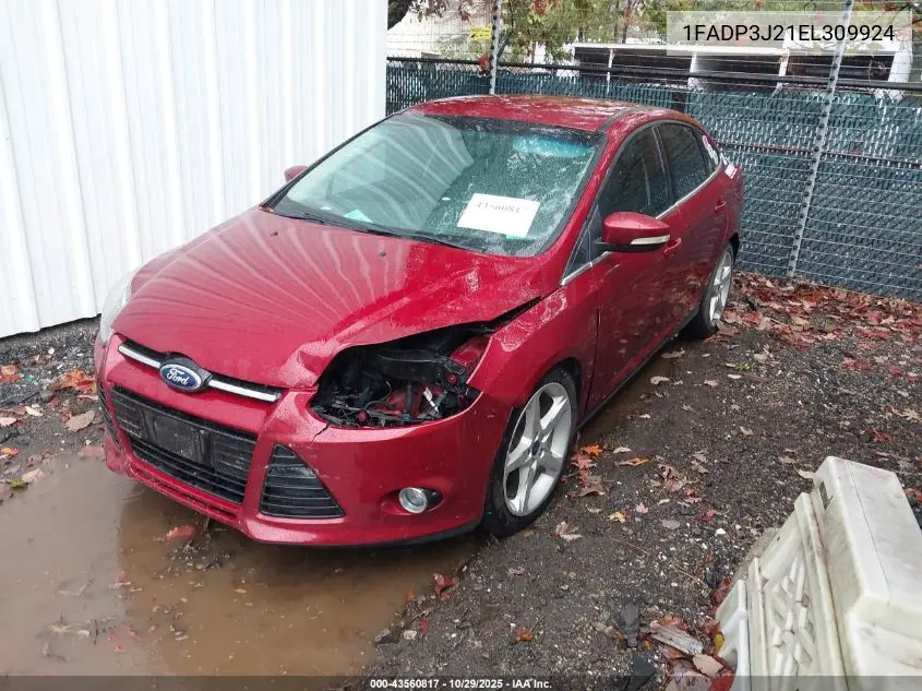 1FADP3J21EL309924 2014 Ford Focus Titanium