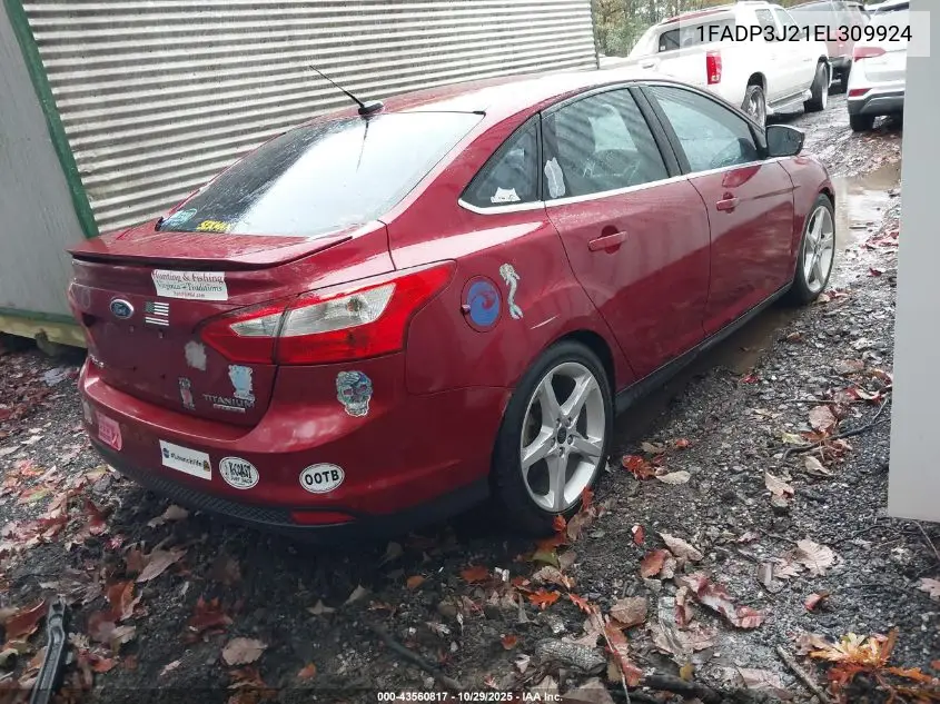 1FADP3J21EL309924 2014 Ford Focus Titanium