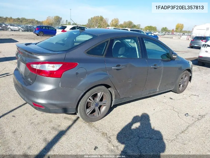 1FADP3F20EL357813 2014 Ford Focus Se