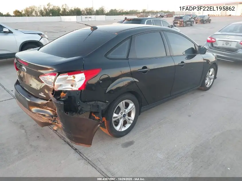 1FADP3F22EL195862 2014 Ford Focus Se