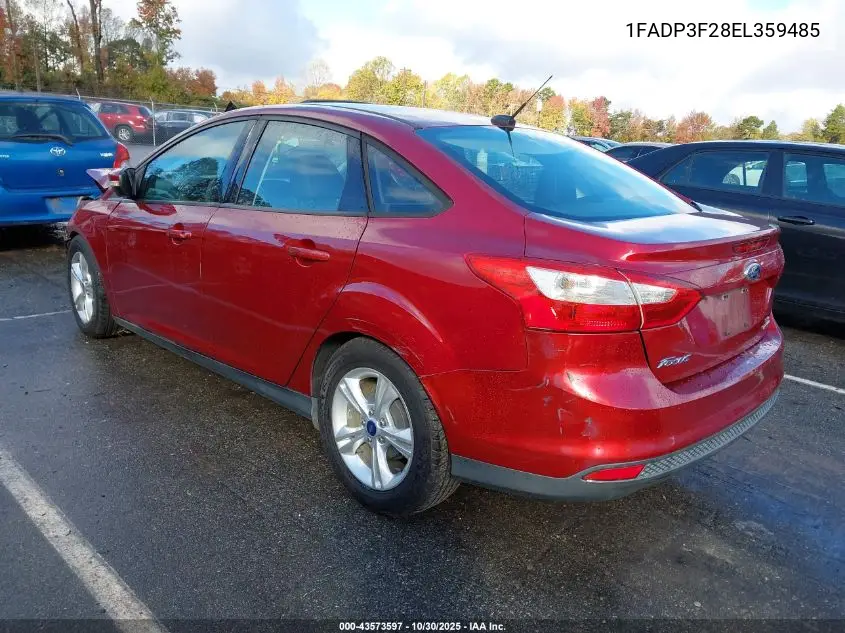 1FADP3F28EL359485 2014 Ford Focus Se