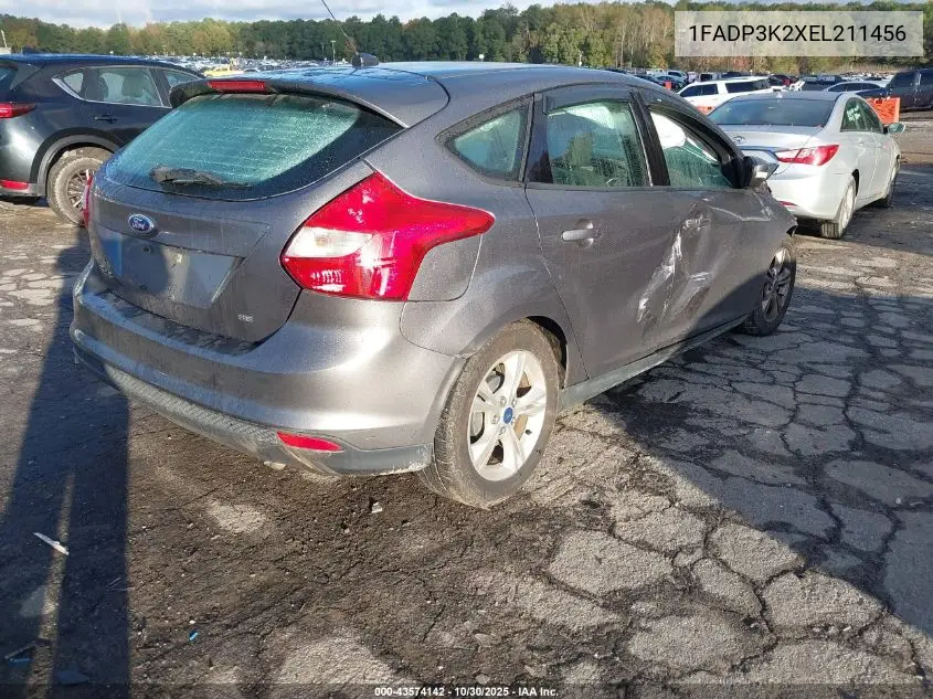 1FADP3K2XEL211456 2014 Ford Focus Se
