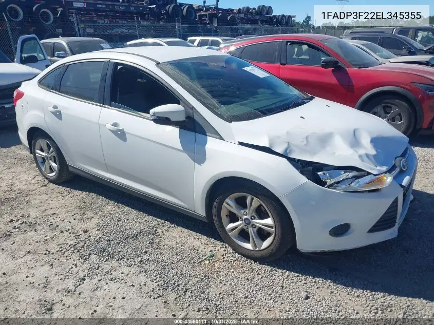 1FADP3F22EL345355 2014 Ford Focus Se