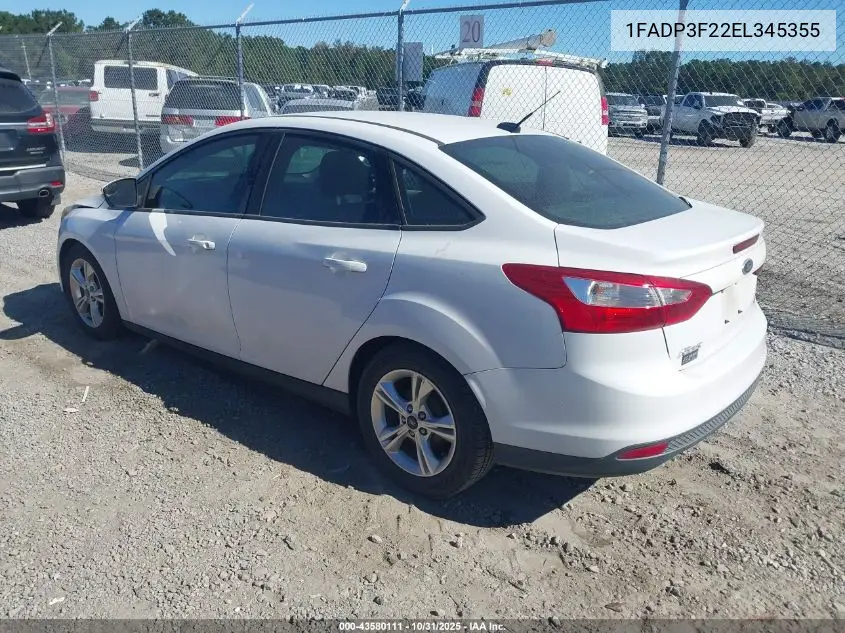 1FADP3F22EL345355 2014 Ford Focus Se