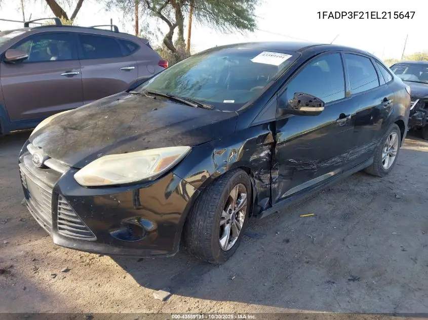 1FADP3F21EL215647 2014 Ford Focus Se