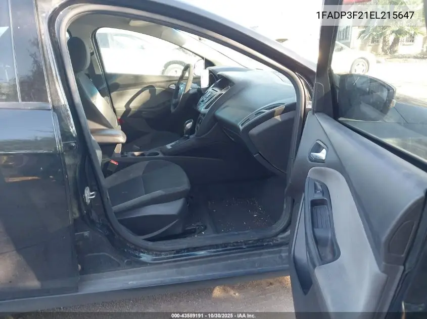 1FADP3F21EL215647 2014 Ford Focus Se
