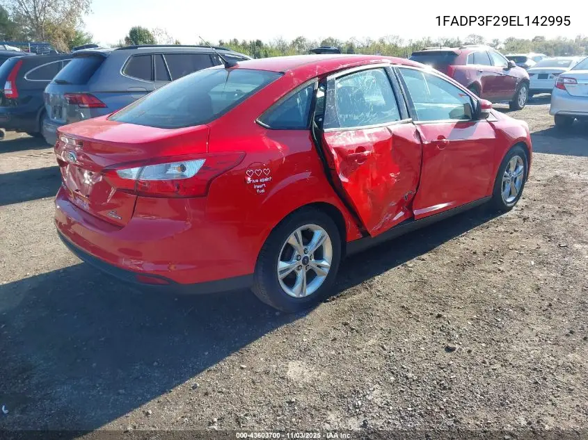 1FADP3F29EL142995 2014 Ford Focus Se