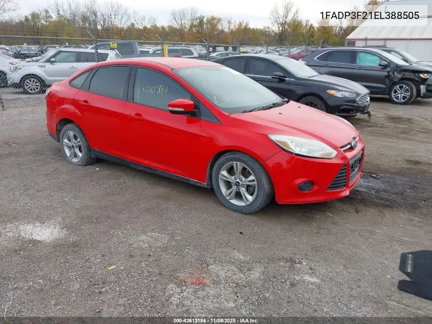 1FADP3F21EL388505 2014 Ford Focus Se