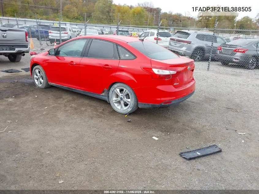 1FADP3F21EL388505 2014 Ford Focus Se