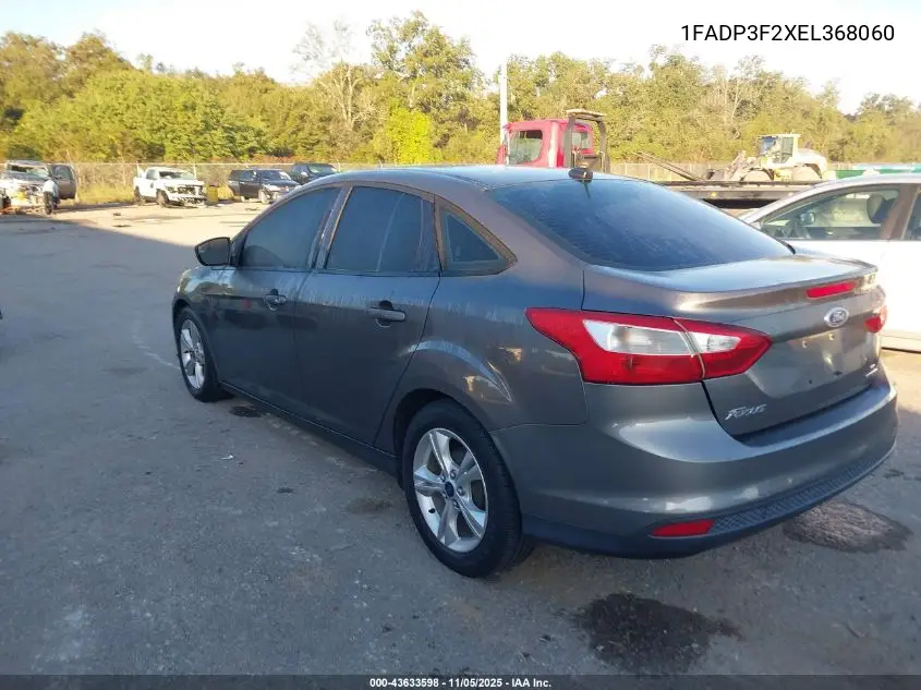 1FADP3F2XEL368060 2014 Ford Focus Se