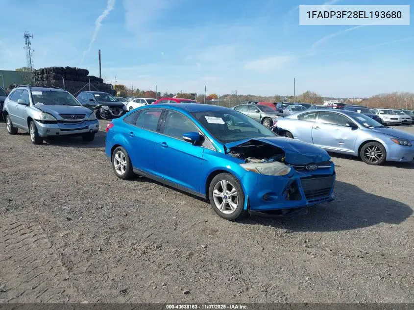 1FADP3F28EL193680 2014 Ford Focus Se