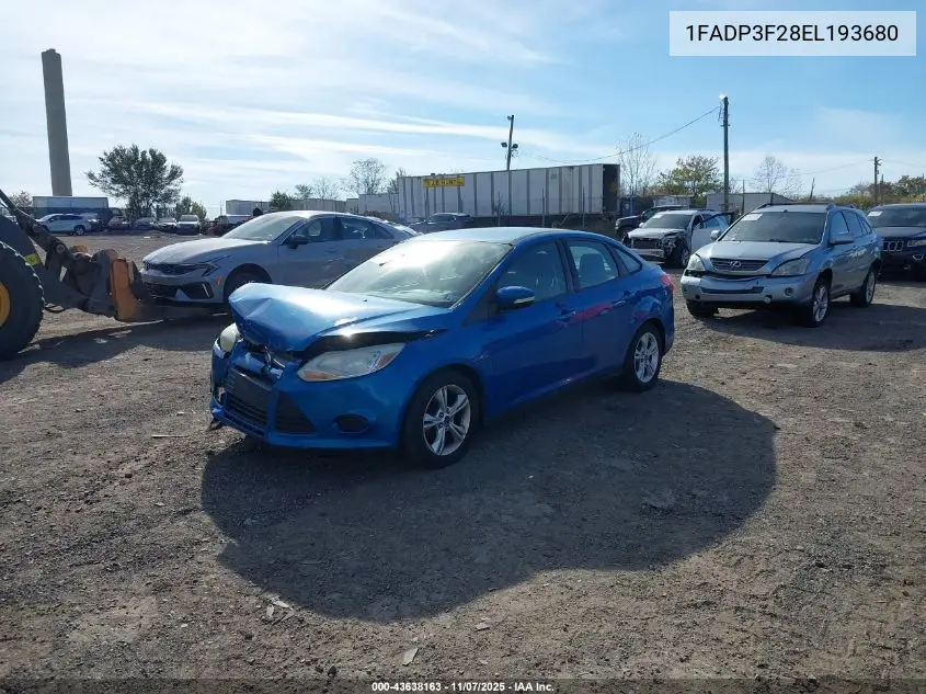 1FADP3F28EL193680 2014 Ford Focus Se