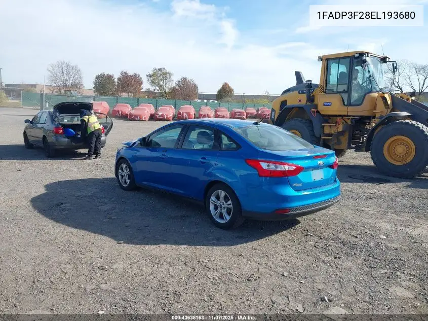 1FADP3F28EL193680 2014 Ford Focus Se