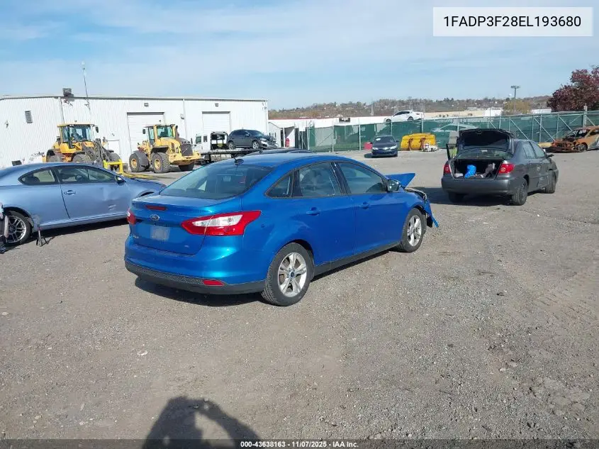 1FADP3F28EL193680 2014 Ford Focus Se