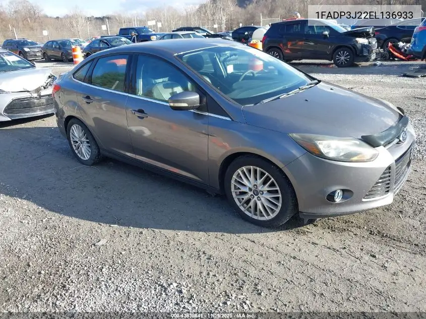 1FADP3J22EL136933 2014 Ford Focus Titanium
