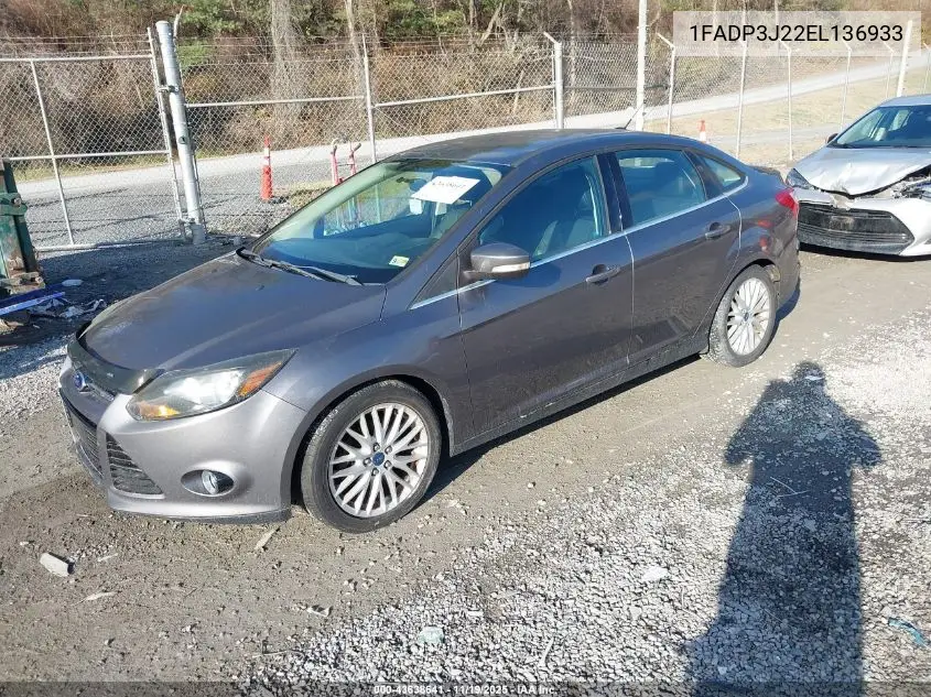 1FADP3J22EL136933 2014 Ford Focus Titanium