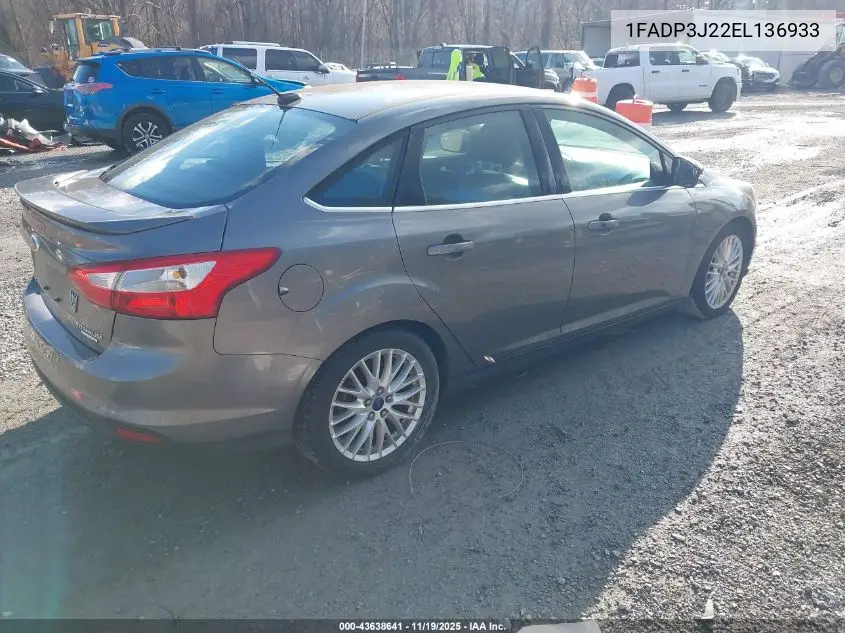 1FADP3J22EL136933 2014 Ford Focus Titanium