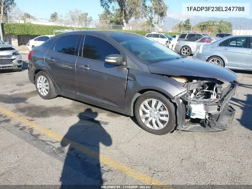1FADP3F23EL247788 2014 Ford Focus Se