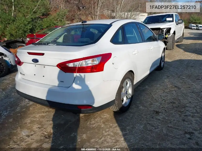 1FADP3F27EL257210 2014 Ford Focus Se