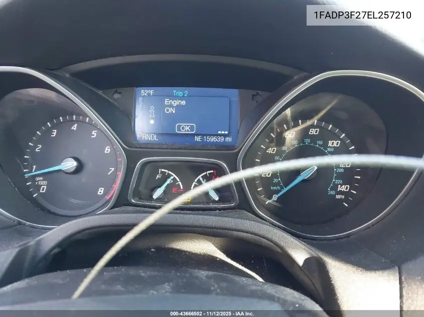 1FADP3F27EL257210 2014 Ford Focus Se