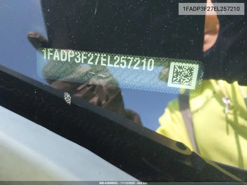1FADP3F27EL257210 2014 Ford Focus Se