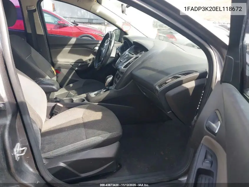 1FADP3K20EL118672 2014 Ford Focus Se