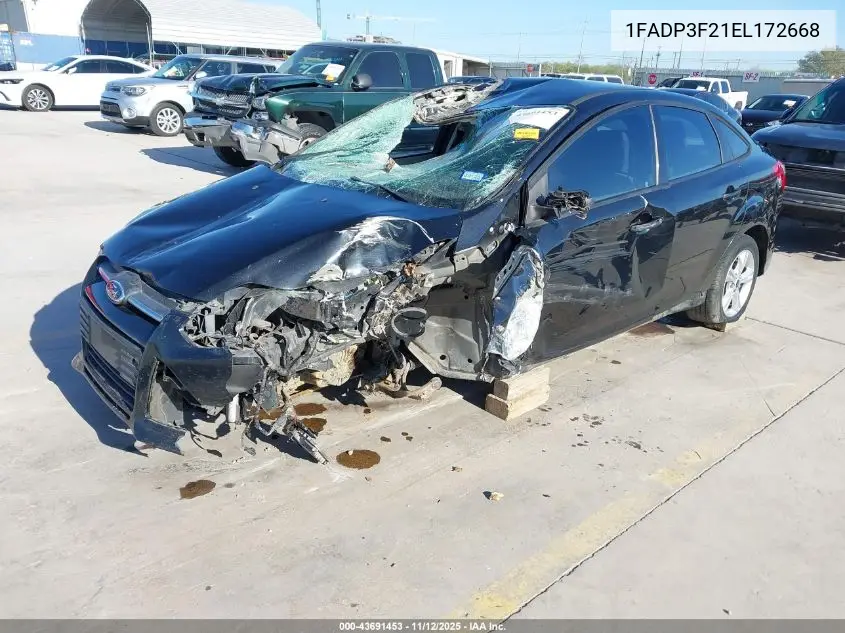 1FADP3F21EL172668 2014 Ford Focus Se
