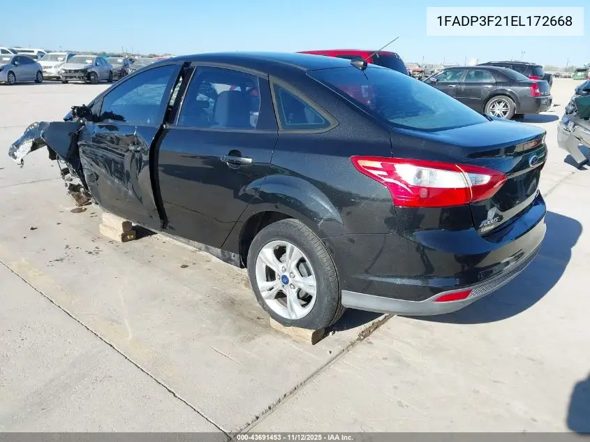 1FADP3F21EL172668 2014 Ford Focus Se