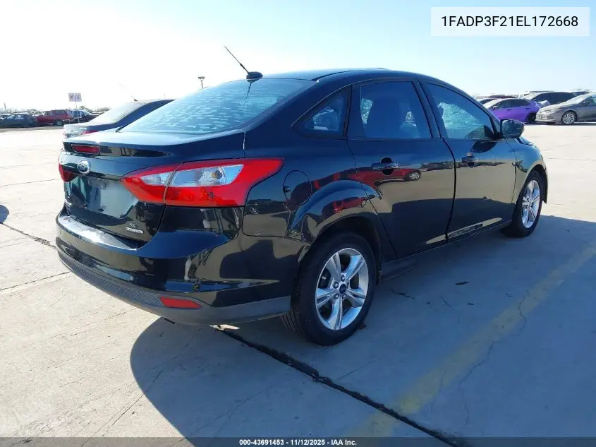 1FADP3F21EL172668 2014 Ford Focus Se