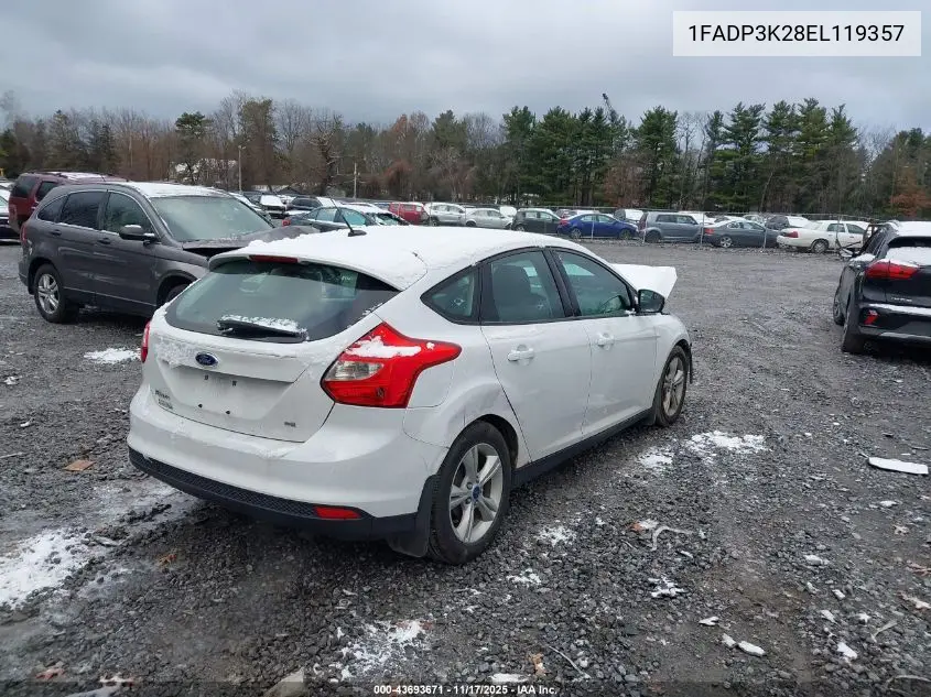 1FADP3K28EL119357 2014 Ford Focus Se