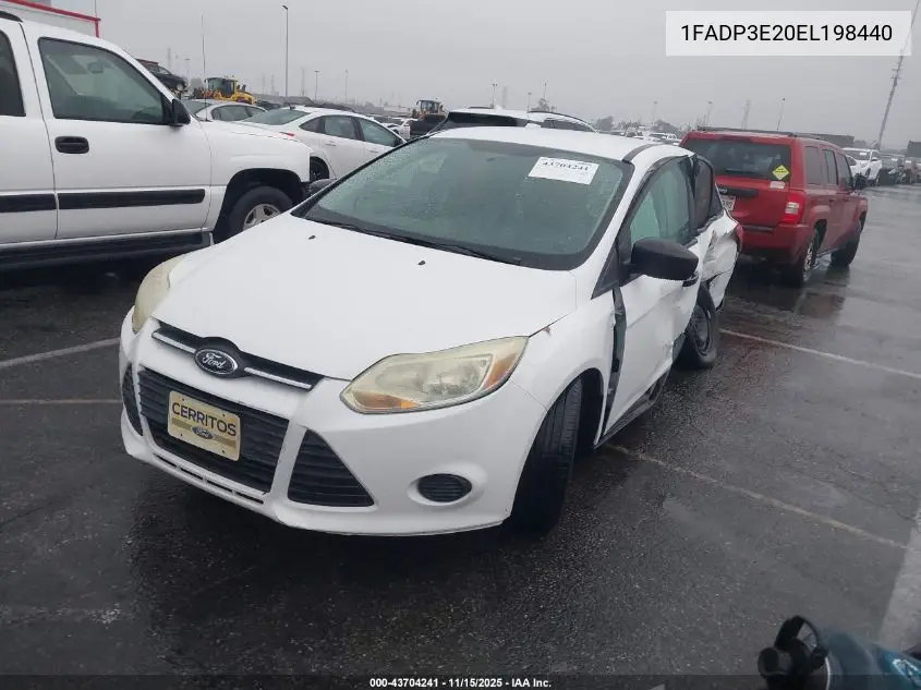 1FADP3E20EL198440 2014 Ford Focus S