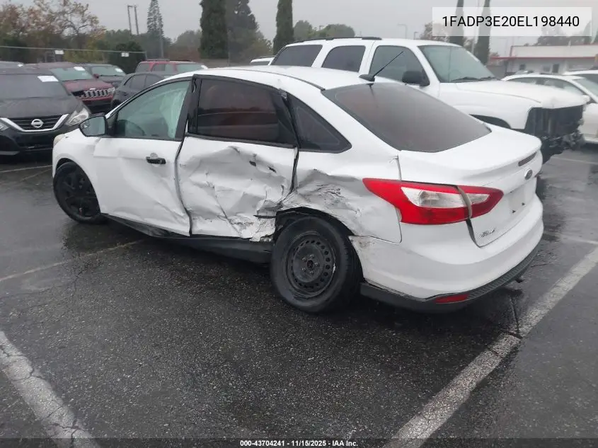 1FADP3E20EL198440 2014 Ford Focus S