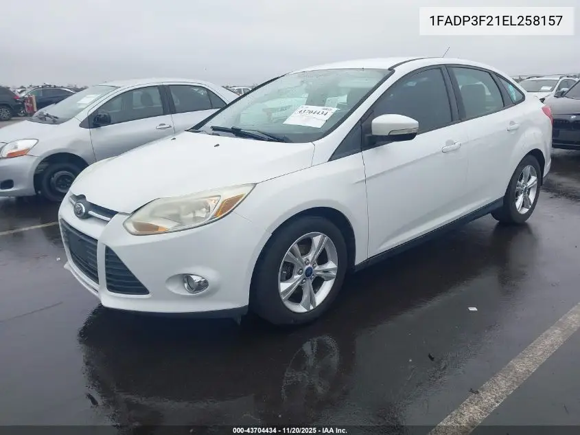 1FADP3F21EL258157 2014 Ford Focus Se