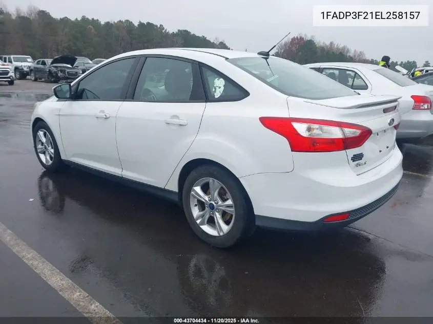 1FADP3F21EL258157 2014 Ford Focus Se