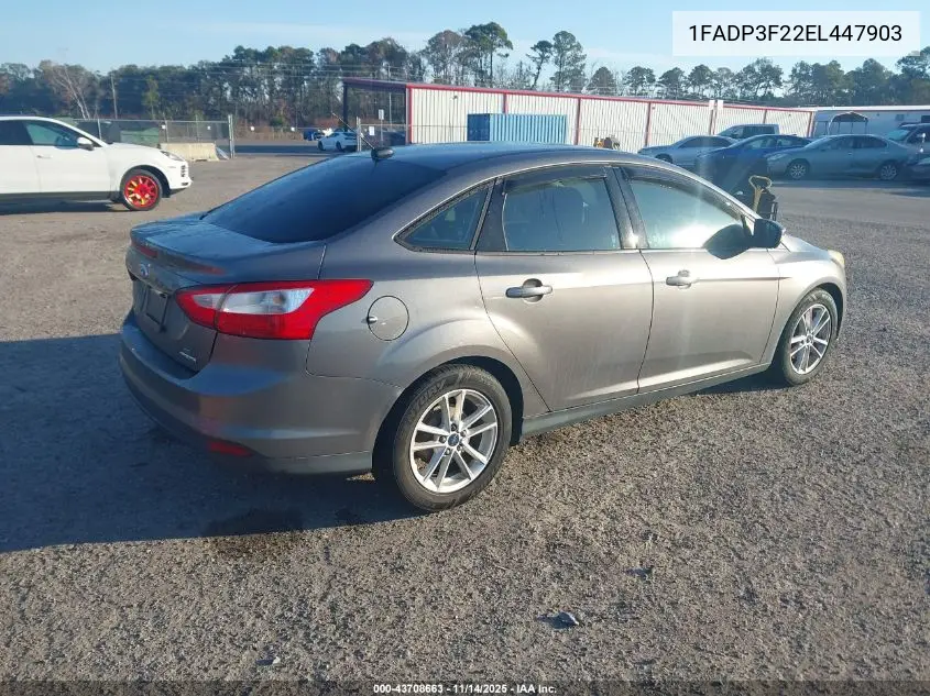 1FADP3F22EL447903 2014 Ford Focus Se