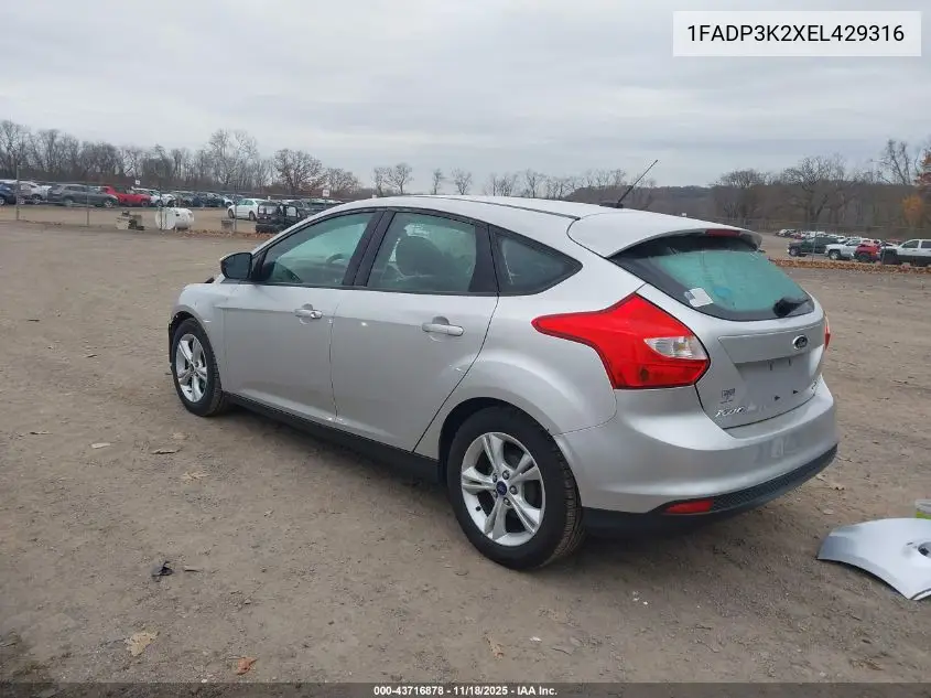 1FADP3K2XEL429316 2014 Ford Focus Se