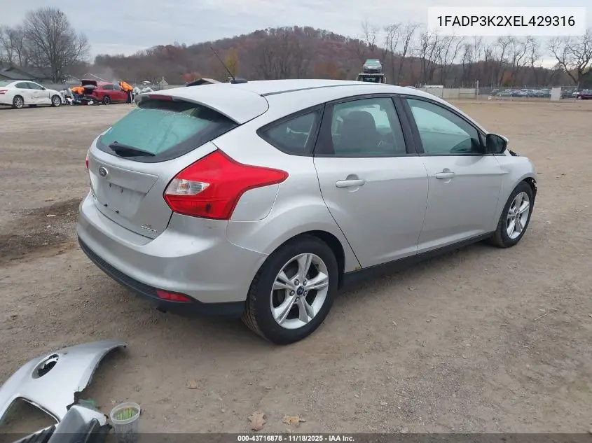 1FADP3K2XEL429316 2014 Ford Focus Se